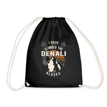 Wanderer - Kletterer Wandern Denali - Turnbeutel - Schwarz - Vorne