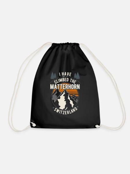 Wanderer - Kletterer Wandern Matterhorn - Turnbeutel - Schwarz