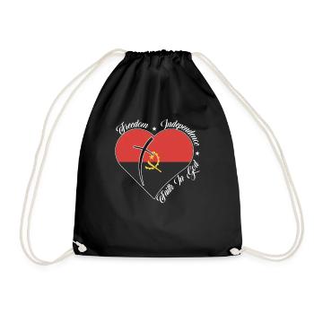 Freedom Faith in God - Angola - Drawstring Bag - black - Front