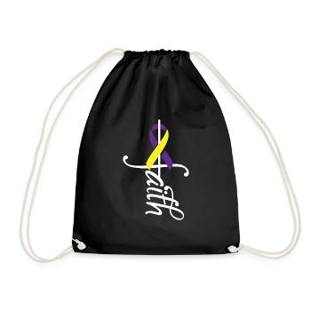 Ruban sensibilisation au cancer de la vessie - Sac de sport léger - noir - Devant