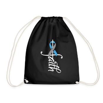 Ruban Type -2 Diabète -Sensibilisation aux maladies - Sac de sport léger - noir - Devant
