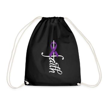 Ribbon Epilepsy Awareness - Drawstring Bag - black - Front