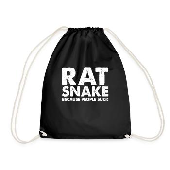 People suck rat snakes - Drawstring Bag - black - Front