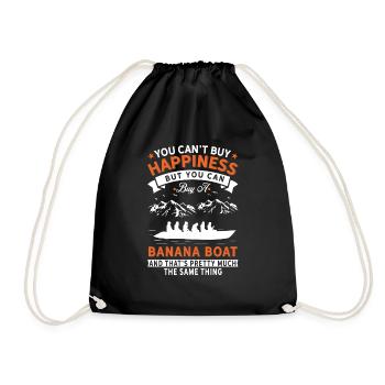 You can't buy happiness, but banana boat - Drawstring Bag - black - Front