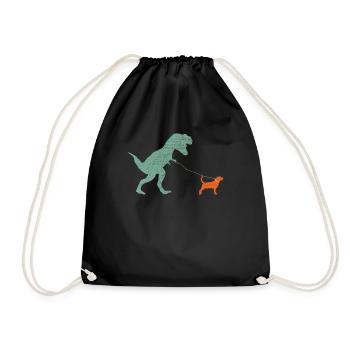 Vintage T-Rex - Drawstring Bag - black - Front