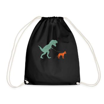 Vintage T-Rex - Drawstring Bag - black - Front