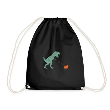 Vintage T-Rex - Drawstring Bag - black - Front