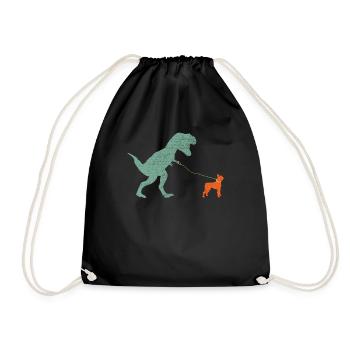 Vintage T-Rex - Turnbeutel - Schwarz - Vorne
