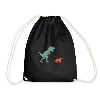 Vintage T-Rex - Drawstring Bag - black - Front