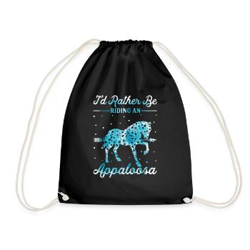 Reiten Eines Appaloosa -Pferdes - Turnbeutel - Schwarz - Vorne