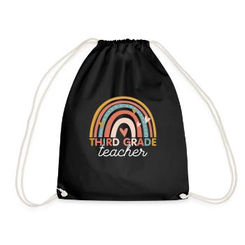 Lehrer - Vintage 3. Dritte Klasse - Turnbeutel - Schwarz - Vorne