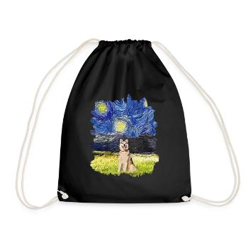 Nuit étoilée - Alaskan Husky - Sac de sport léger - noir - Devant