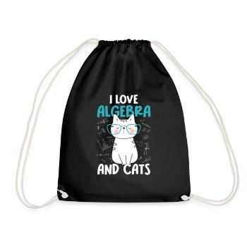 J’adore les maths et les chats - Algèbre - Sac de sport léger - noir - Devant