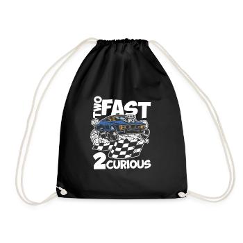 Two Fast 2 Curious - 2 Years Birthday - Drawstring Bag - black - Front