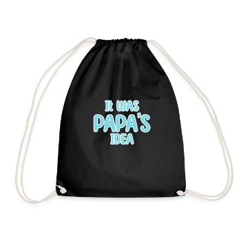 Mignon bambin - C’était l’idée de papa, les enfants - Sac de sport léger - noir - Devant