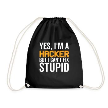 Stupide - Hacker - Sac de sport léger - noir - Devant