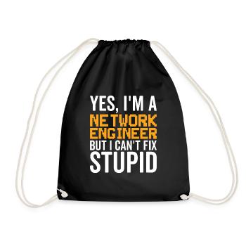 Stupid - Network Engineer - Drawstring Bag - black - Front