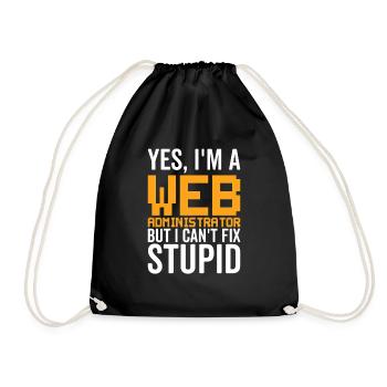 Stupide - Administrateur Web - Sac de sport léger - noir - Devant