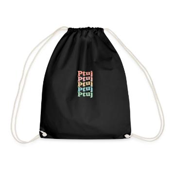 Vintage 70s Hippie Slovénie Ville - Retro Ptuj - Sac de sport léger - noir - Devant