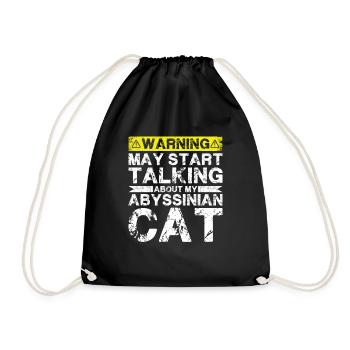 Apropos Abessinierkatze - Turnbeutel - Schwarz - Vorne