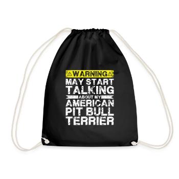 Speaking of American Pit Bull Terrier - Drawstring Bag - black - Front