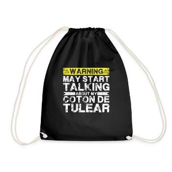 En parlant de Coton De Tulear - Sac de sport léger - noir - Devant