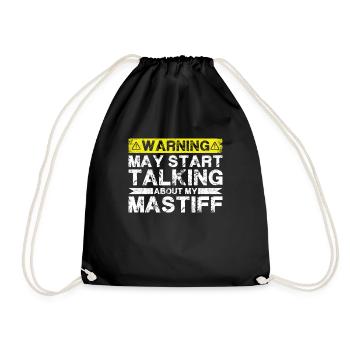 Speaking of Mastiff - Drawstring Bag - black - Front