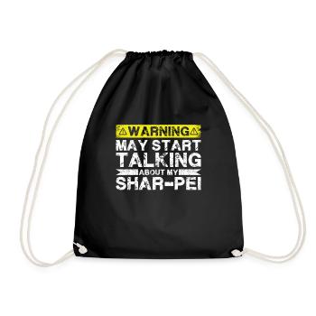 Apropos Shar-Pei - Turnbeutel - Schwarz - Vorne