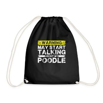 Talking about poodles - Drawstring Bag - black - Front