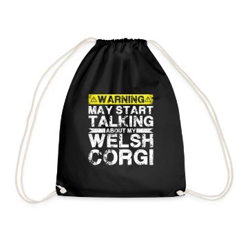 Apropos Walisischer Corgi - Turnbeutel - Schwarz - Vorne