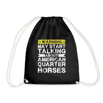 Speaking of American Quarter Horse - Drawstring Bag - black - Front