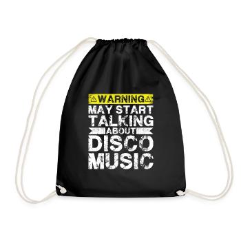 Über Disco -Musik Sprechen - Turnbeutel - Schwarz - Vorne