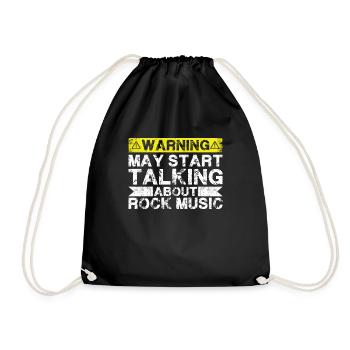 Über Rockmusik Sprechen - Turnbeutel - Schwarz - Vorne