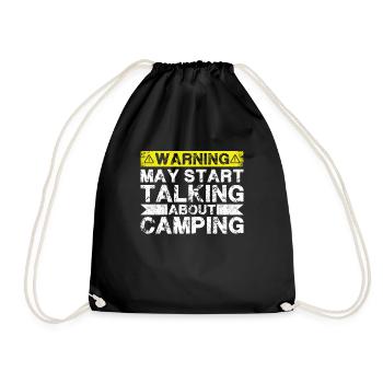 Start talking about Camp Camping - Drawstring Bag - black - Front