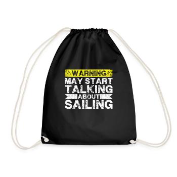 Start Talking About Sailing - Drawstring Bag - black - Front