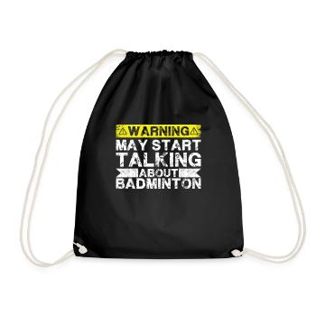 Apropos Badminton - Turnbeutel - Schwarz - Vorne
