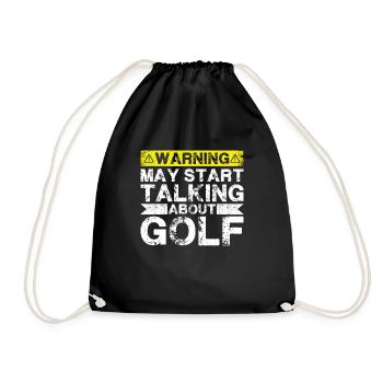 Talk about golf - Drawstring Bag - black - Front