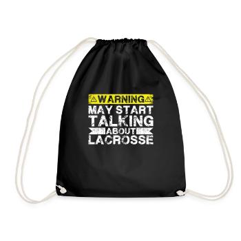 Talk about lacrosse - Drawstring Bag - black - Front