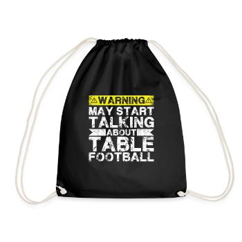 Talk about table football - Drawstring Bag - black - Front