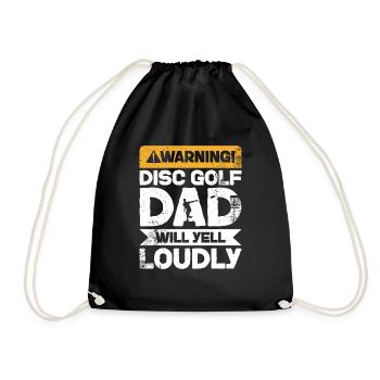 Avertissement Cris - Disc Golf Dad - Sac de sport léger - noir - Devant