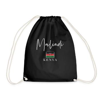 Holiday with Greek flag - Malindi Island - Drawstring Bag - black - Front