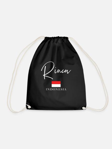 Griechenland Flagge Urlaub - Insel Rinca - Turnbeutel - Schwarz