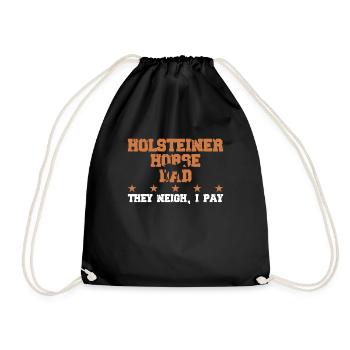 Pferdes Vater - Holsteiner Pferd - Drawstring Bag - black - Front