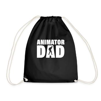Job - Animator Papa - Turnbeutel - Schwarz - Vorne