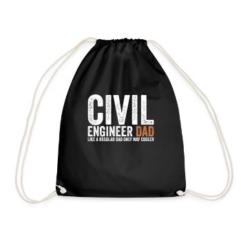Père - Ingénieur civil - Sac de sport léger - noir - Devant