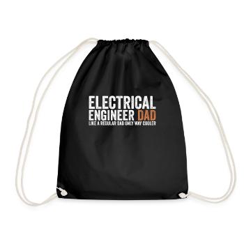 Papa - Ingénieur électricien - Sac de sport léger - noir - Devant