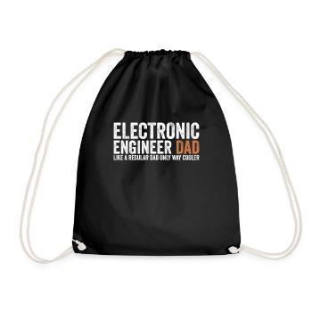 Papa - Technicien en électronique - Sac de sport léger - noir - Devant