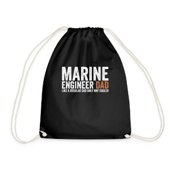 Papa - Ingénieur maritime - Sac de sport léger - noir - Devant