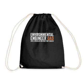 Papa - Environmental Engineer - Drawstring Bag - black - Front