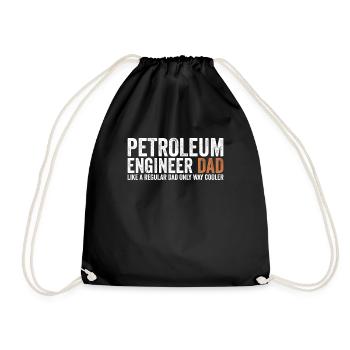 Papa - Petroleum Engineer - Drawstring Bag - black - Front